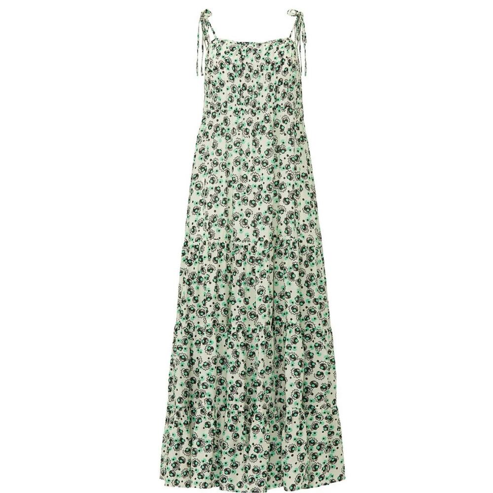 RIXO Herbie‎ Green Floral Print Long Maxi Tent Dress Sz 8 - Picture 4 of 15